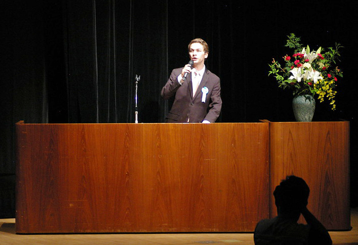 KCP student in KCP's speech contest.