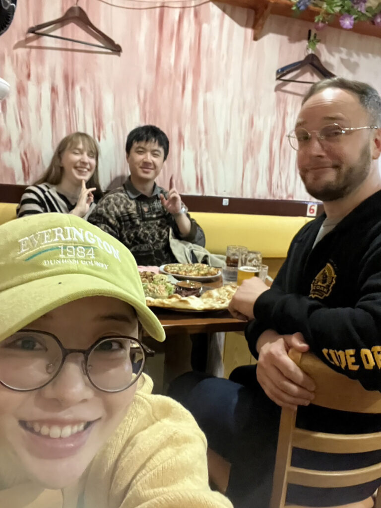 KCP student at a restaurant with friends