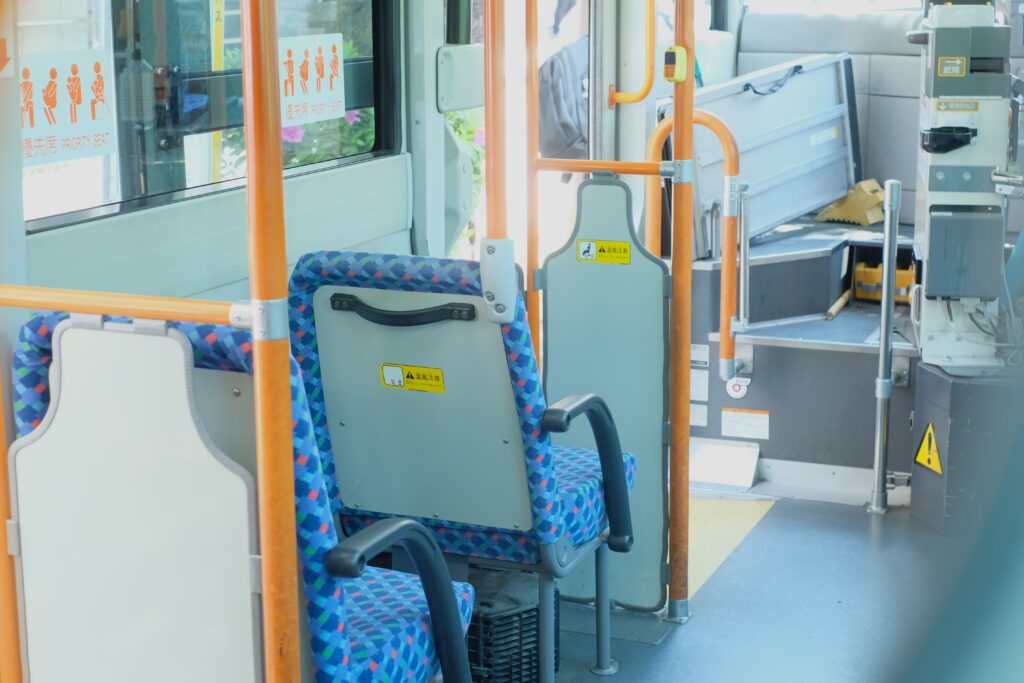 Priority seats on a Tokyo city bus